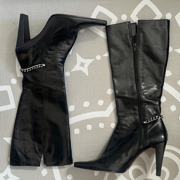 🚫SOLD🚫Nine West Patent Leather Size 9 Boots - Picture 3 of 17